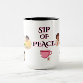 SIP OF PEACE, TRANQUILITY TWO-TONE CERAMIC MUG TASSE (Zentrum)