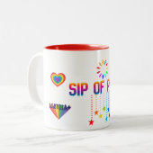 SIP OF PRIDE, LGBTQ+ 11OZ TWO-TONE CERAMIC MUG ZWEIFARBIGE TASSE (Vorderseite Links)