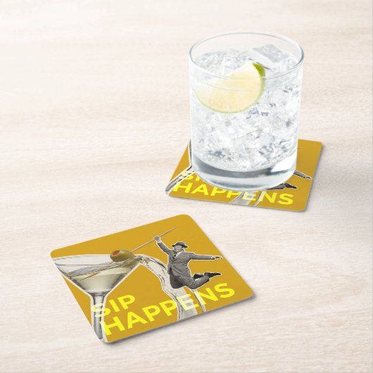 Sip  rechteckiger pappuntersetzer (Vor Ort)