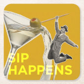 Sip  rechteckiger pappuntersetzer (Vorderseite)