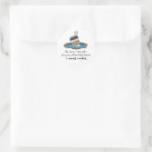 Sip, Savor & Bleibe Ruhe für Wärme & Komfort Kaffe Runder Aufkleber (Tasche)