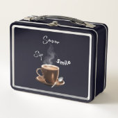 Sip Savor Smile Metall Brotdose (Vorderseite)