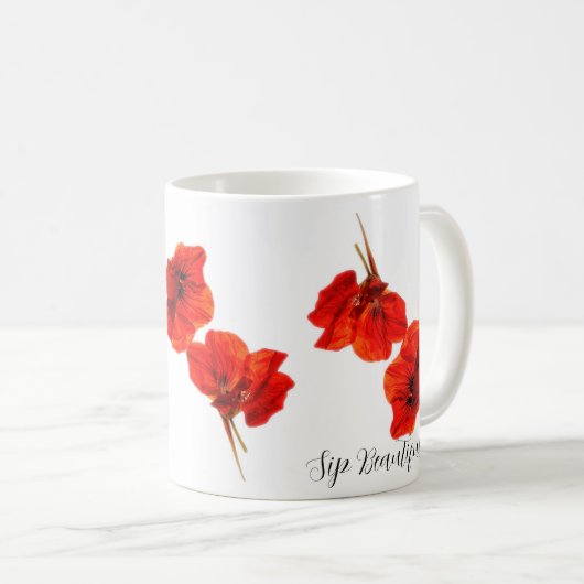 Sip Schöne 11 oz. Tasse des Kaffees (Nasturtium) (VorderseiteRechts)