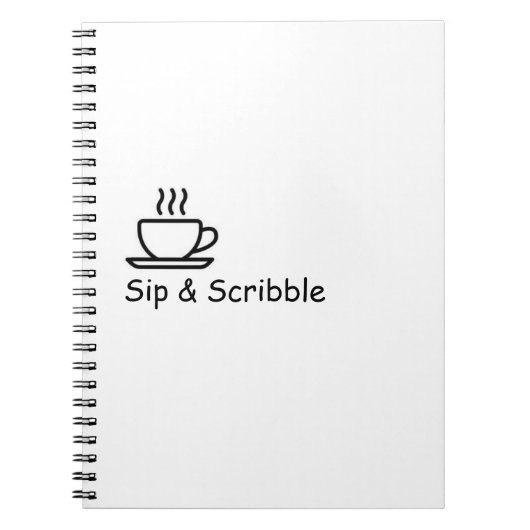 Sip & Scribble - Cosy Tee Spiral Notebook Notizblock (Vorderseite)