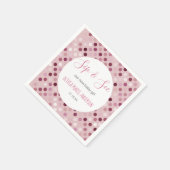 Sip & See Baby Girl Dusche Pink Polka Dots Serviette (Ecke)