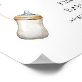 Sip & See Balloon Flasche Babydusche Willkommen Poster (Ecke)