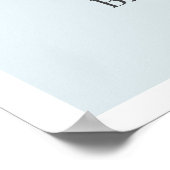 Sip & See Champagne Blue Baby Dusche Willkommen Poster (Ecke)