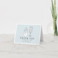 Sip & See Champagne Flasche Blue Baby Dusche