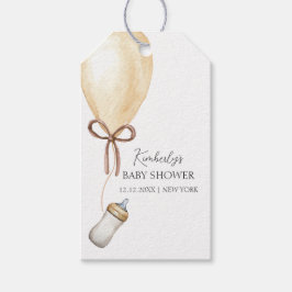 Sip & See Simple Boho Ballon Flasche Baby Dusche Geschenkanhänger