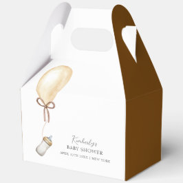 Sip & See Simple Boho Ballon Flasche Baby Dusche Geschenkschachtel