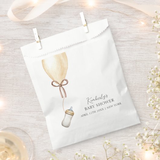 Sip & See Simple Boho Ballon Flasche Baby Dusche Geschenktütchen (Ausgeschnitten)