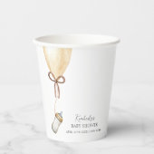 Sip & See Simple Boho Ballon Flasche Baby Dusche Pappbecher (Vorderseite)