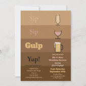 Sip Sip Gulp Polterabend Einladungen (Vorderseite)