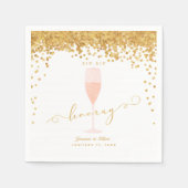 SIP SIP HOORAY Bachelorette Engagement pARTY Serviette (Vorderseite)
