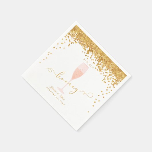 SIP SIP HOORAY Bachelorette Engagement pARTY Serviette (Ecke)