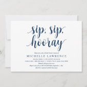 Sip, Sip, Hooray, Brautparty Celebration Invita Einladung (Vorderseite)