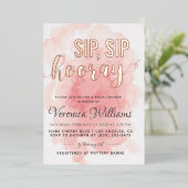 Sip Sip Hooray Brautparty Folieneinladung (Stehend vorne)