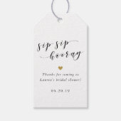 Sip Sip Hooray Brautparty Gefallen Vielen Dank Geschenkanhänger (Vorderseite)