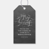 Sip Sip Hooray Brautparty Geschenkanhänger (Rückseite)