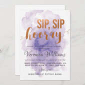 Sip Sip Hooray Bridal Dusche Einladung (Vorne/Hinten)