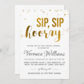 Sip Sip Hooray Bridal Dusche Einladung (Vorne/Hinten)