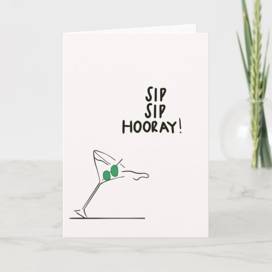 Sip Sip Hooray! Card Karte (Vorderseite)