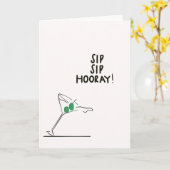Sip Sip Hooray! Card Karte (Gelbe Blume)