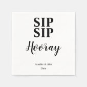 Sip Sip Hooray Celebration Serviette (Vorderseite)