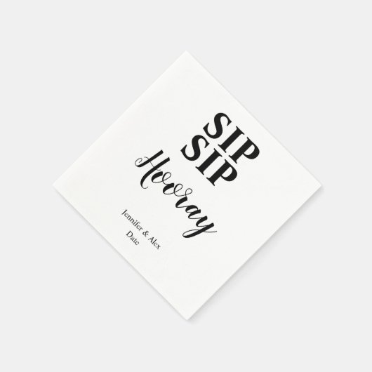 Sip Sip Hooray Celebration Serviette (Ecke)