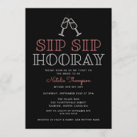 Sip Sip Hooray Champagne Toast Brautparty