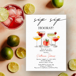 Sip Sip Hooray Cocktail Brautparty Party Einladung