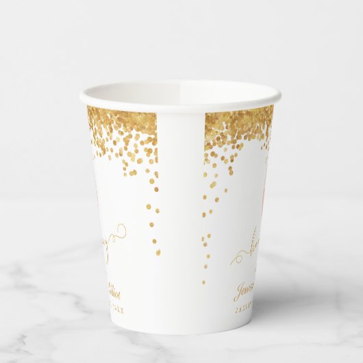 Sip Sip Hooray Dusche oder Engagement Party Papier Pappbecher (Links)