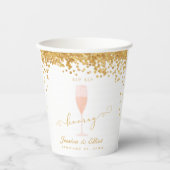 Sip Sip Hooray Dusche oder Engagement Party Papier Pappbecher (Vorderseite)