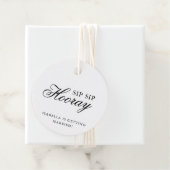 Sip Sip Hooray Elegantes Brautparty Geschenkanhänger (Beispiel)