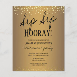 Sip Sip Hooray Elegantes Gold Rentirement Party In