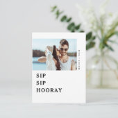Sip-Sip-Hooray-Engagement-Partei laden Postkarte e (Stehend Vorderseite)