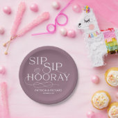 Sip-Sip-Hooray-Engagement Partei Lila Pappteller (Party)