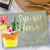 Sip, Sip Hooray! Fun Cocktail Save the Date Folieneinladung