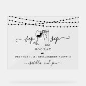 Sip Sip Hooray Fun Welcome Sign Acrylschild (Vorderseite)