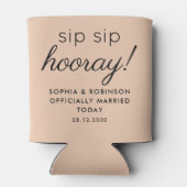 Sip Sip Hooray Gastgeschenk Hochzeit Desert Sand F Dosenkühler (Rückseite)