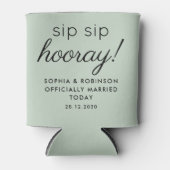 Sip Sip Hooray Gastgeschenk Hochzeit Sage Green Fu Dosenkühler (Vorderseite)