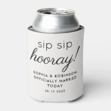 Sip Sip Hooray Gastgeschenk Hochzeit von Weiß Funn