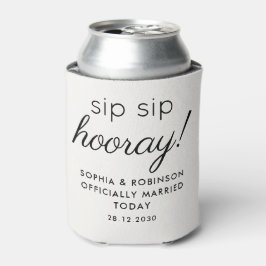 Sip Sip Hooray Gastgeschenk Hochzeit von Weiß Funn Dosenkühler