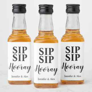 Sip Sip Hooray Gevor Alkoholflaschenetikett