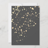 Sip Sip Hooray Gold Champagne Grau Brautparty Einladung (Rückseite)