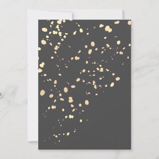 Sip Sip Hooray Gold Weinglas Grau Brautparty Einladung (Rückseite)