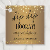 Sip Sip Hooray Herzlichen Glückwunsch Ruhestand Geschenkanhänger (Vorderseite)