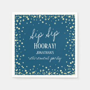 Sip Sip Hooray Herzlichen Glückwunsch Ruhestand N Serviette