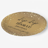 Sip Sip Hooray Herzlichen Glückwunsch Ruhestand Pappteller (Schrägansicht)