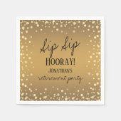 Sip Sip Hooray Herzlichen Glückwunsch Ruhestand Serviette (Vorderseite)